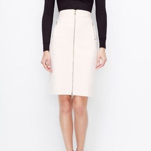 Ann Taylor White Wool Pencil Skirt